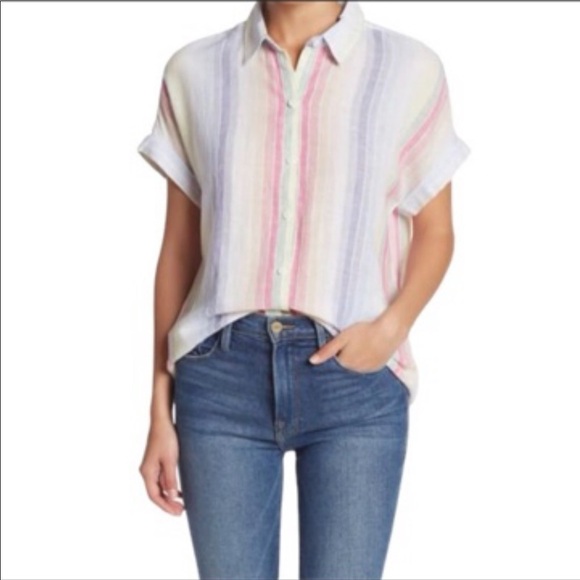 Beachlunchlounge Colorful Cosmo Linen Blend Size M - Picture 1 of 12